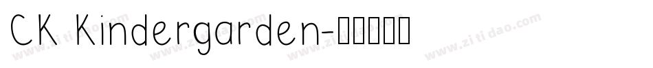 CK Kindergarden字体转换